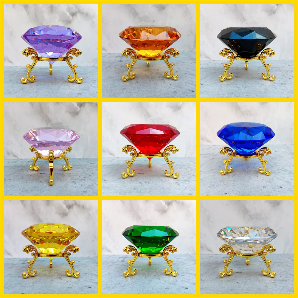 Paper Weight Crystal - 80 mm K9 kristal diamant met