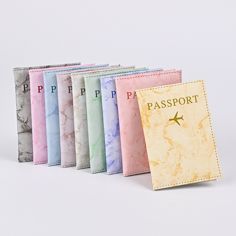 Index Card Holder - Macaron kleur marmer patroon paspoorthoezen Ultradunne