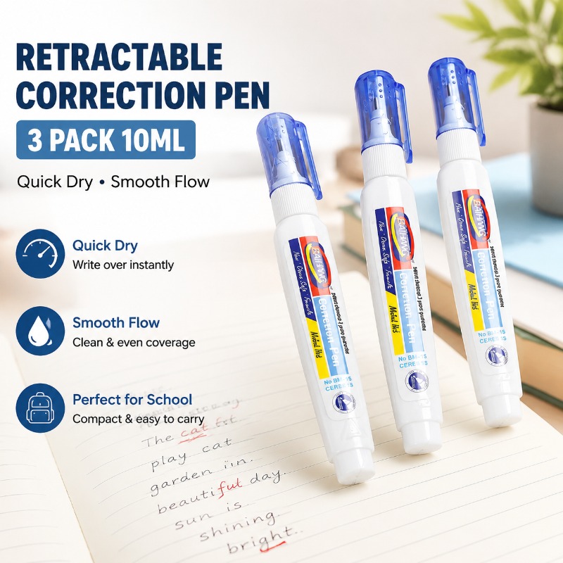 Correction Pen Fine - Snel drogende correctievloeistof, witte vloeibare gum,