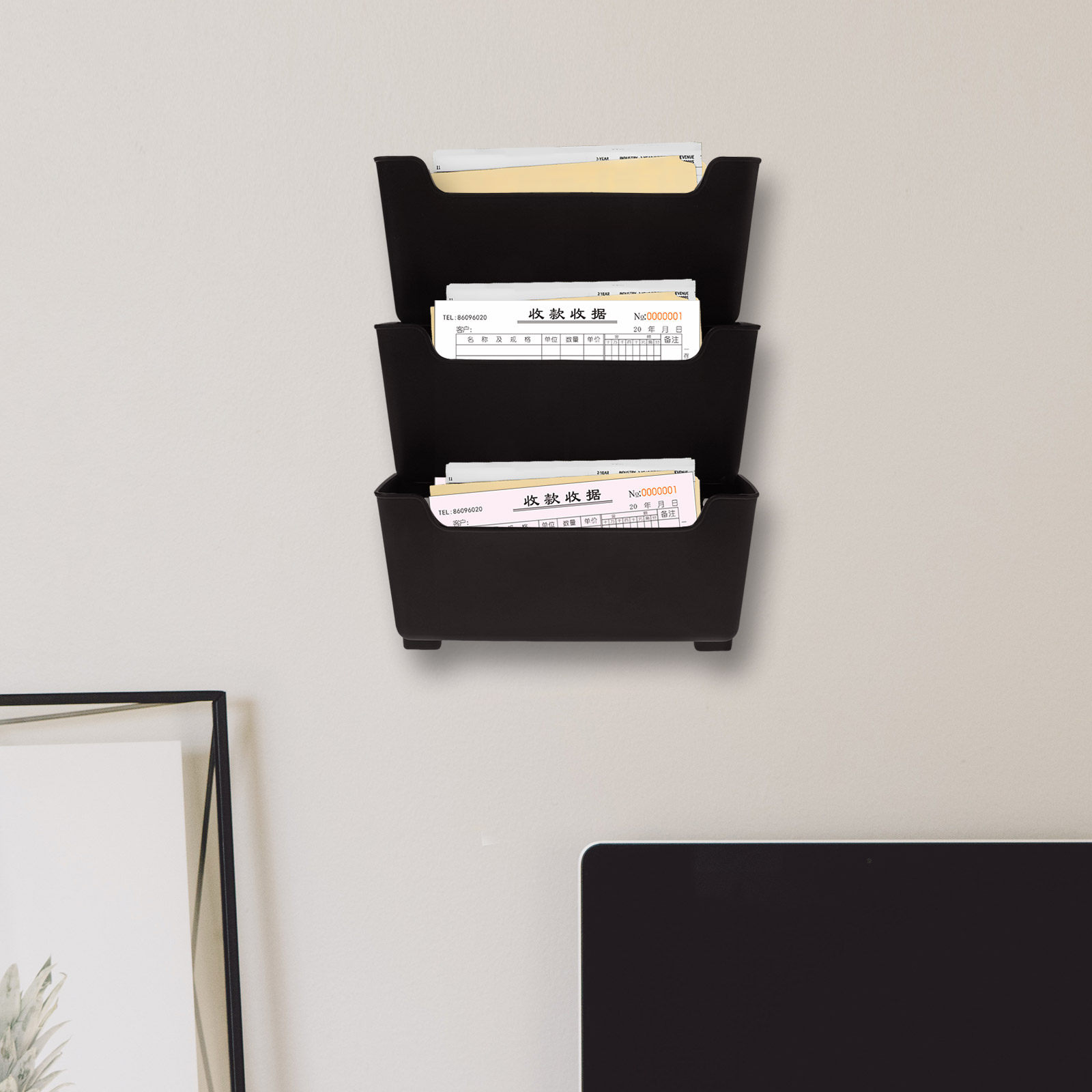 Magazine Holder Rack - 1Set Wandmaporganizer Transparant Hangend Wandrek voor