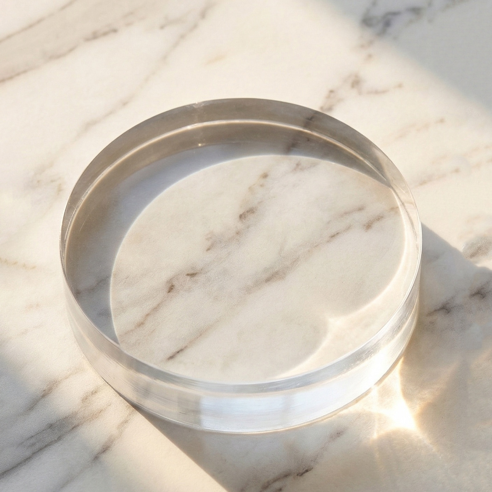 Book Weight Glass - Ronde kristallen papiergewicht, 3,15 cm, van