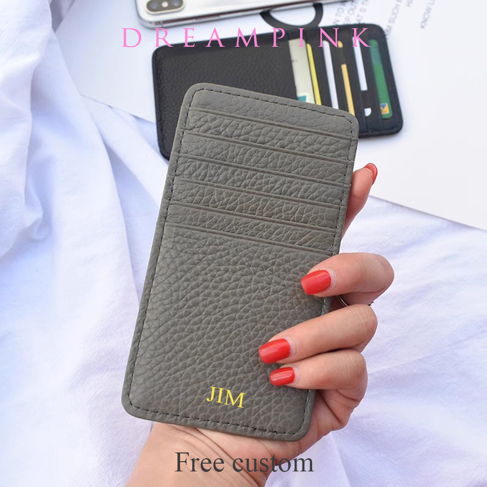 Index Card Holder - Luxe Aangepaste Naam Initialen Koeienhuid Kaart