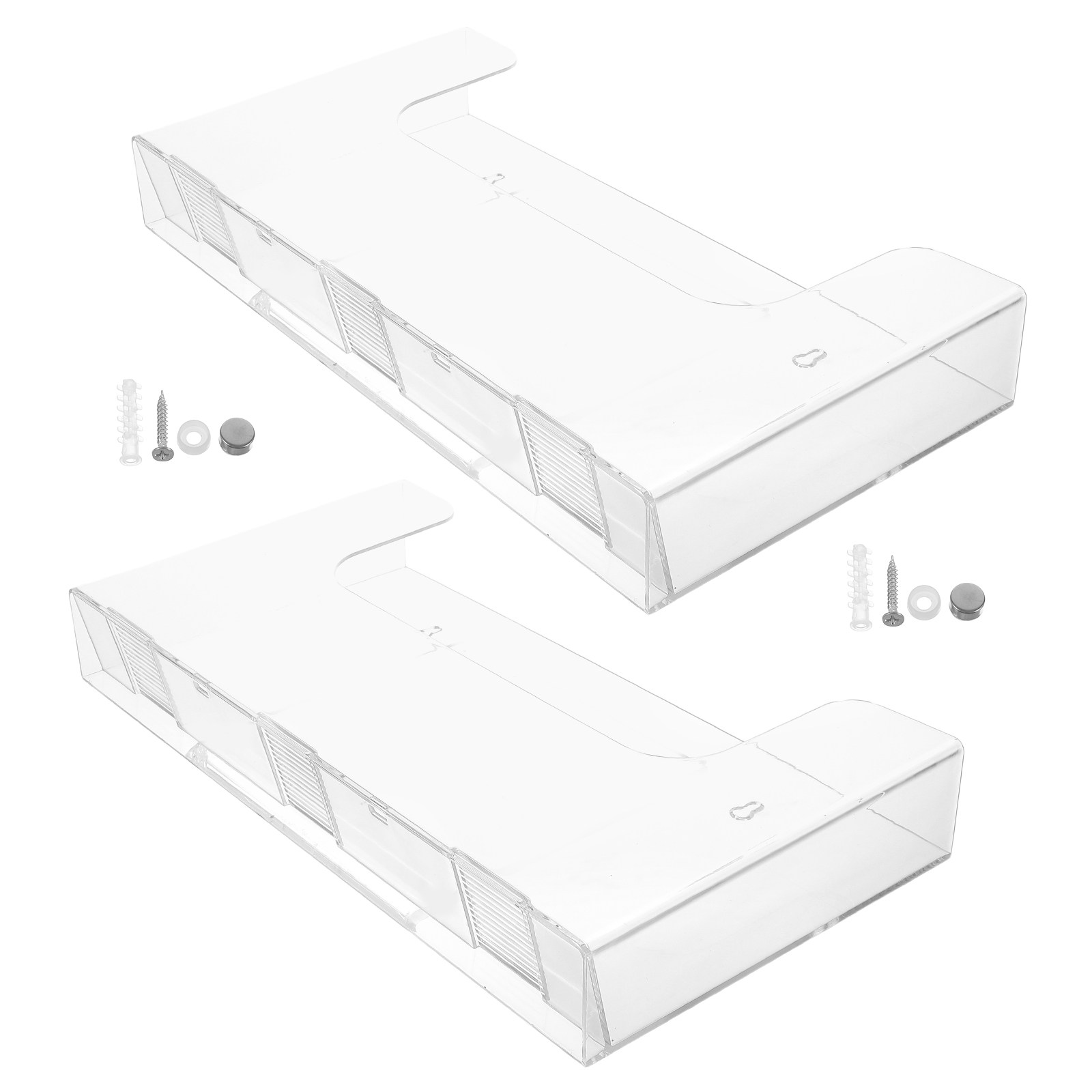 Magazine Holder Rack - 2 stuks acryl wandmaphouders, wandgemonteerd tijdschriftenrek,