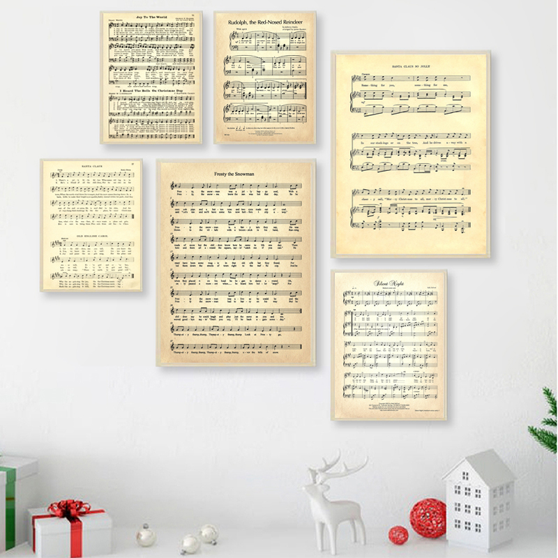 Ink Blotter Paper - KERST CAROLS Bladmuziek Posters en Prints